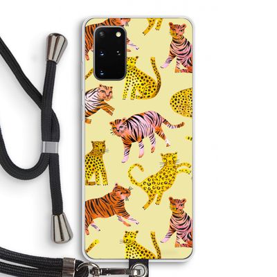 Cute Tigers and Leopards: Samsung Galaxy S20 Plus Transparant Hoesje met koord