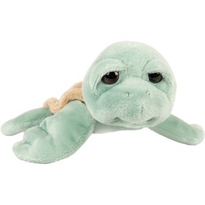 Suki Gifts pluche zeeschildpad Jules knuffeldier - cute eyes - mintgroen - 14 cm