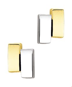 TFT Oorknoppen Bicolor Goud Glanzend 9.5 mm x 7 mm