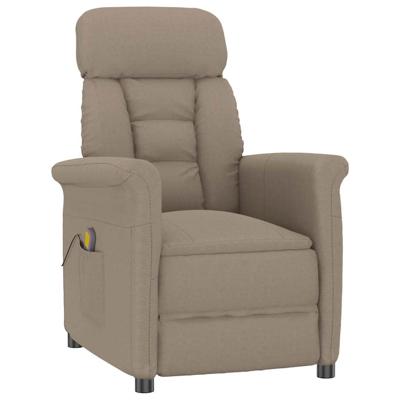 Massagestoel met kussen Taupe 70.5 x 96.5 x 95 cm Stof