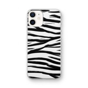Zebra pattern: iPhone 12 mini Transparant Hoesje