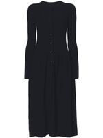 Proenza Schouler White Label robe boutonnée en maille nervurée - Noir