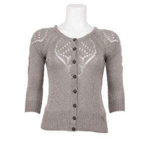 Dept vest - Knitted cardigan - stone