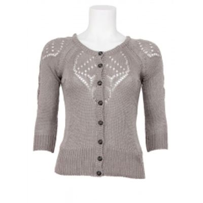 Dept vest - Knitted cardigan - stone