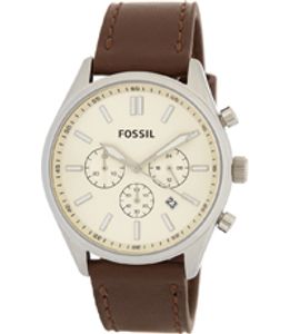Horlogeband Fossil BQ2076 Leder Bruin 22mm