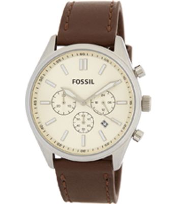 Horlogeband Fossil BQ2076 Leder Bruin 22mm