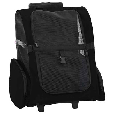 Huisdierentrolley 3-in-1 48x32x57 cm oxford stof zwart