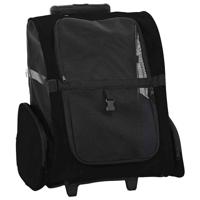 Huisdierentrolley 3-in-1 48x32x57 cm oxford stof zwart