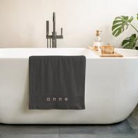 Handdoek borduren - Antraciet