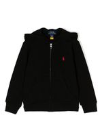 POLO RALPH LAUREN KIDS hoodie à logo brodé - Noir - thumbnail