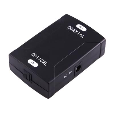 Optische Toslink ingang naar coaxiale RCA uitgang Digital Audio Converter Adapter(zwart)