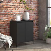Dressoir 60x35x70 cm bewerkt hout zwart