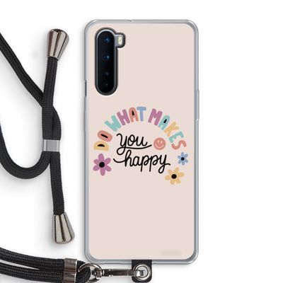 Happy days: OnePlus Nord Transparant Hoesje met koord