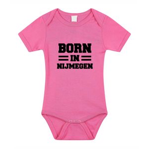 Born in Nijmegen cadeau baby rompertje roze meisjes 92 (18-24 maanden)  -