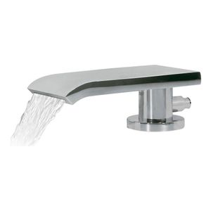 Tres Cuadro inbouw badrand uitloop waterval 15 cm messing chroom