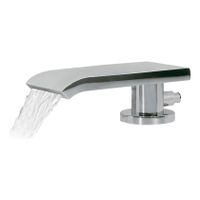 Tres Cuadro inbouw badrand uitloop waterval 15 cm messing chroom