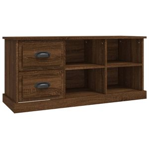 The Living Store TV-kast - bruineiken - 102 x 35.5 x 47.5 cm - trendy design