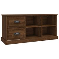 The Living Store TV-kast - bruineiken - 102 x 35.5 x 47.5 cm - trendy design - thumbnail