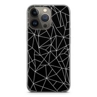 Geometrische lijnen wit: iPhone 13 Pro Transparant Hoesje