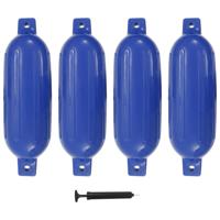 VidaXL Bootstootkussens 4 st 58,5x16,5 cm pvc blauw