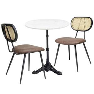 Kare Design Bistro Rosali tafel en 2 stoelen - bruin