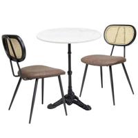 Kare Design Bistro Rosali tafel en 2 stoelen - bruin