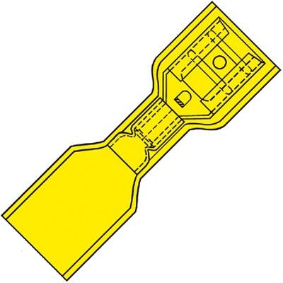 Waterdichte Föhnvlakstekerhuls 6,3x0,8 voor 4,0-6,0 mm2