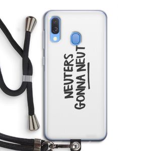 Neuters: Samsung Galaxy A40 Transparant Hoesje met koord