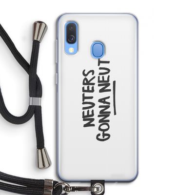Neuters: Samsung Galaxy A40 Transparant Hoesje met koord