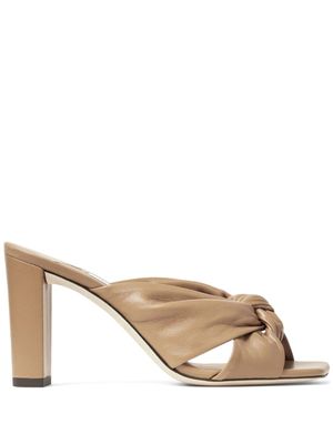 Jimmy Choo mules Avenue 85 mm en cuir - Tons neutres