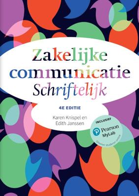 Zakelijke communicatie - Schriftelijk, 4e editie met MyLab NL toegangscode (Paperback)