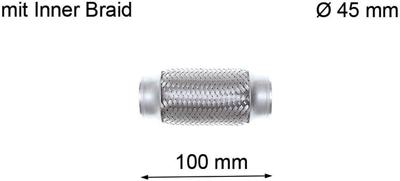 LRT Flexible pipe, exhaust sy d=45mm l=100mm
