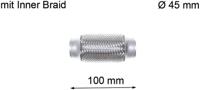 LRT Flexible pipe, exhaust sy d=45mm l=100mm