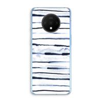 Ink Stripes: OnePlus 7T Transparant Hoesje