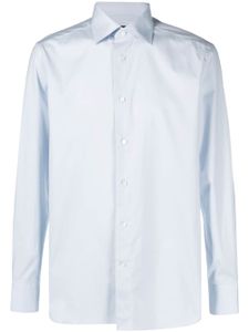 Zegna chemise à col italien - Bleu