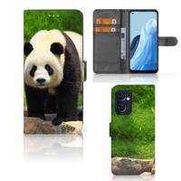 OPPO Find X5 Lite | Reno 7 5G | Telefoonhoesje | Met pasjeshouder | Panda