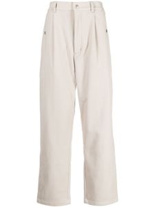 izzue pantalon droit à plis - Gris