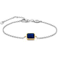 TI SENTO-Milano 23003BY Armband zilver-synth. kristal goud-en zilverkleurig-blauw - thumbnail