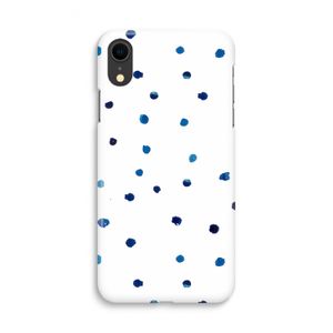 Blauwe stippen: iPhone XR Volledig Geprint Hoesje