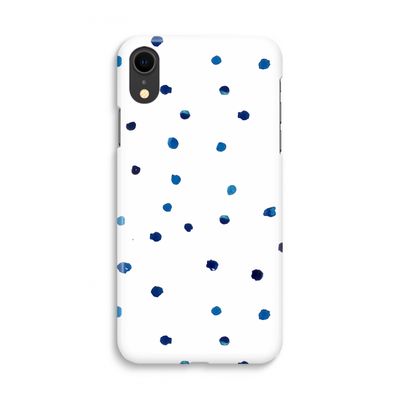 Blauwe stippen: iPhone XR Volledig Geprint Hoesje