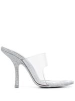 Alexander Wang mules Nudie 110 mm à paillettes - Argent