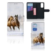 OnePlus 9 Pro | Telefoonhoesje | Met pasjeshouder | Paarden