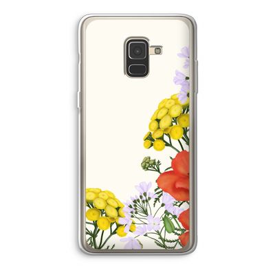 Wilde bloemen: Samsung Galaxy A8 (2018) Transparant Hoesje