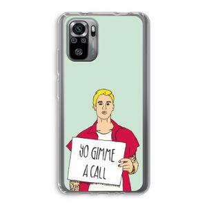 Gimme a call: Xiaomi Redmi Note 10S Transparant Hoesje