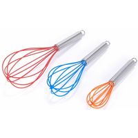 Keukengerei gardes set van 3 stuks - RVS/silicone - formaten 20/25/30 cm