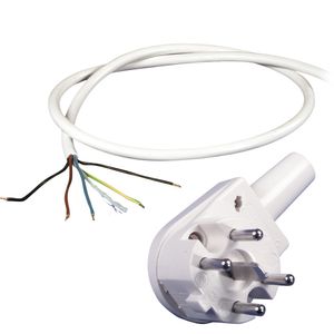 Scanpart oven aansluitkabel 5x2.50mm 2,5m + perilex Inbouw accessoire Wit