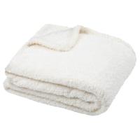 Stof Textiles Plaid/bankdeken Montreal - wit - 180 x 220 cm - polyester - 2 persoons