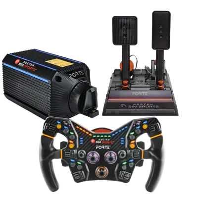 Asetek SimSports Forte 18Nm & Forte Pedals PS Bundle