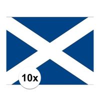 10x stuks Stickertjes van vlag van Schotland   -