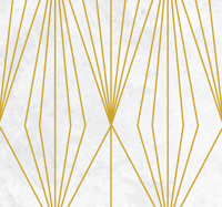 Witte en gouden driehoeken patroon behang woonkamer